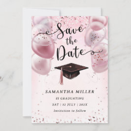 Anpassad examensfest Save the Date Inbjudningar