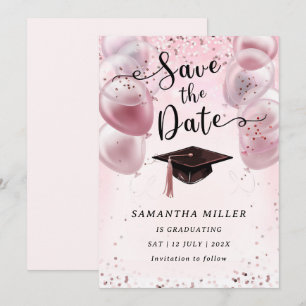 Anpassad examensfest Save the Date Inbjudningar