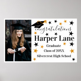 Anpassad examensfirande fotobanner poster