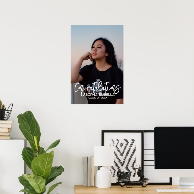 Anpassad examensfotoaffisch, minnessak för examen poster (Hemmakontoret)