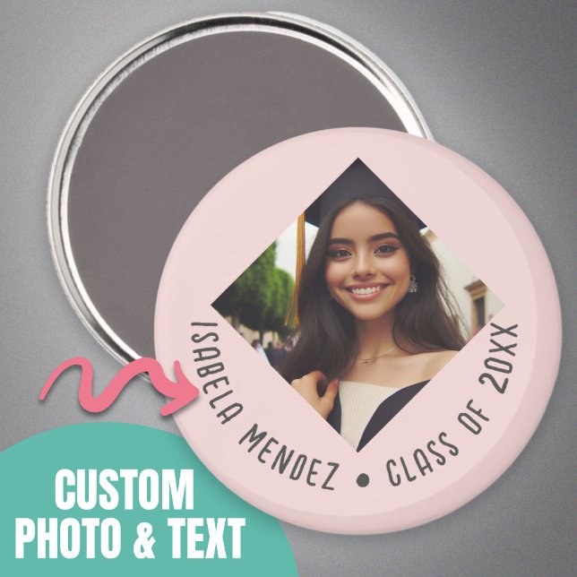Anpassad examensfotohandling magnet (Custom Graduation Photo Announcement Magnet.)