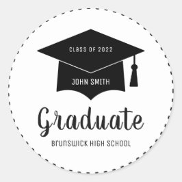 Anpassad examenshatt År Skolnamn Svart Vitt Runt Klistermärke