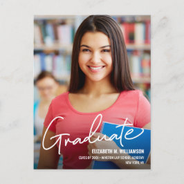 Anpassad examenshögtid för juridikstudenter med eg meddelande vykort