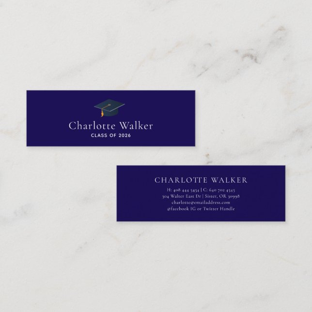 Anpassad examensmössa & information för sociala me (Fram/baksida)