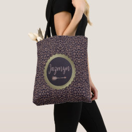 Anpassad exotisk Snyggt Leopard Tote Tygkasse