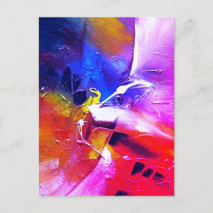 Anpassad expressionistisk modern abstrakt konstmål vykort