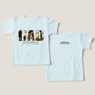 Anpassad fadersdags fotokollagekort t shirt