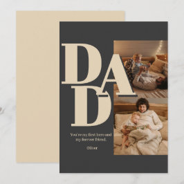 Anpassad fadersdagsfoto collage | Pappa bokstäver  Julkort