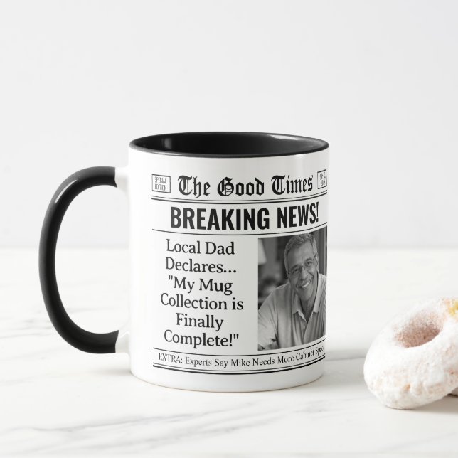 Anpassad fadersdagsmugg, rolig present till pappa  mugg (Med munk)