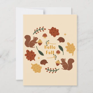 Anpassad fall-skog vykort