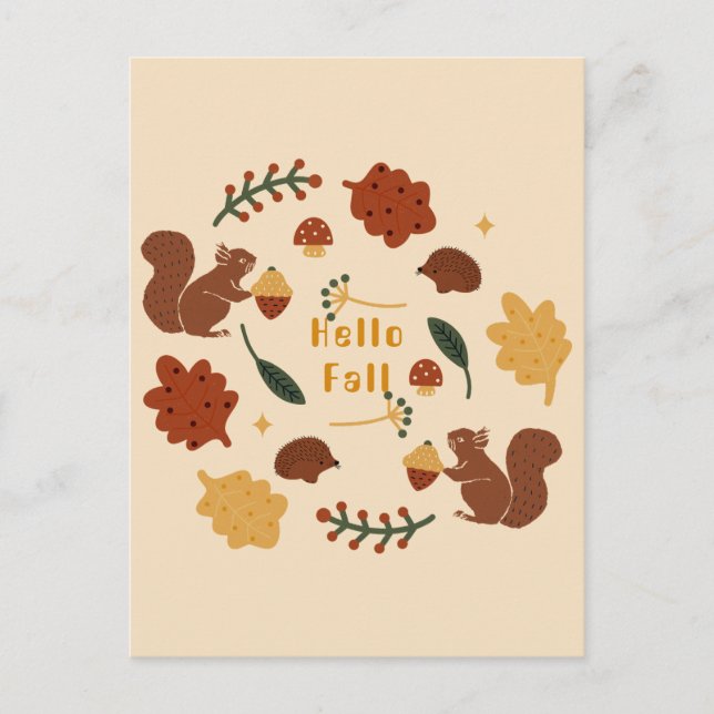 Anpassad fall-skog vykort (Framsida)