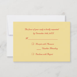 Anpassad Falsk Guld Röd Elegant Julfest RSVP OSA Kort