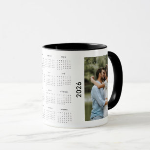 Anpassad familj 2 Foto 2026 kalender Mugg