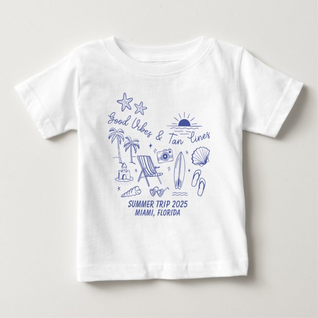Anpassad familj sommar strandresa grupp matchande t shirt (Framsida)