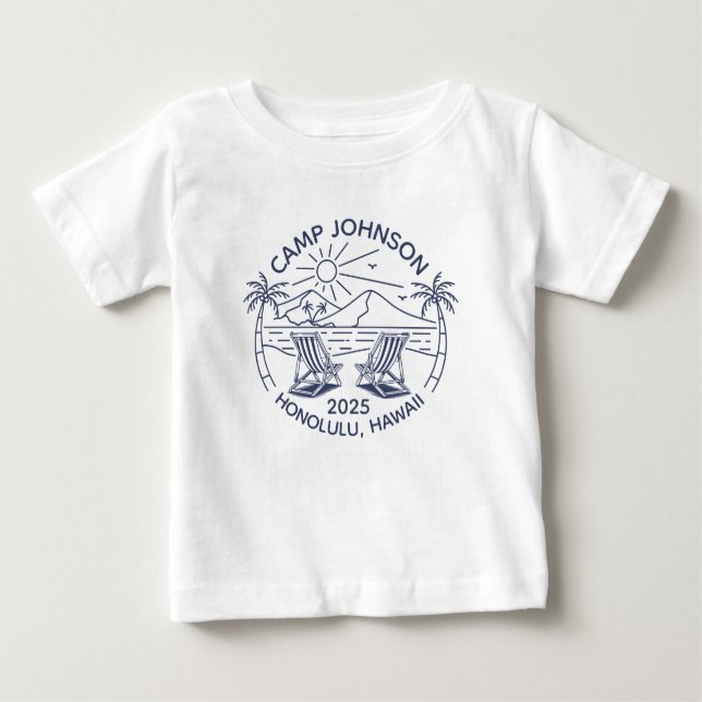Anpassad familj strand semester grupp matchande t shirt (Framsida)
