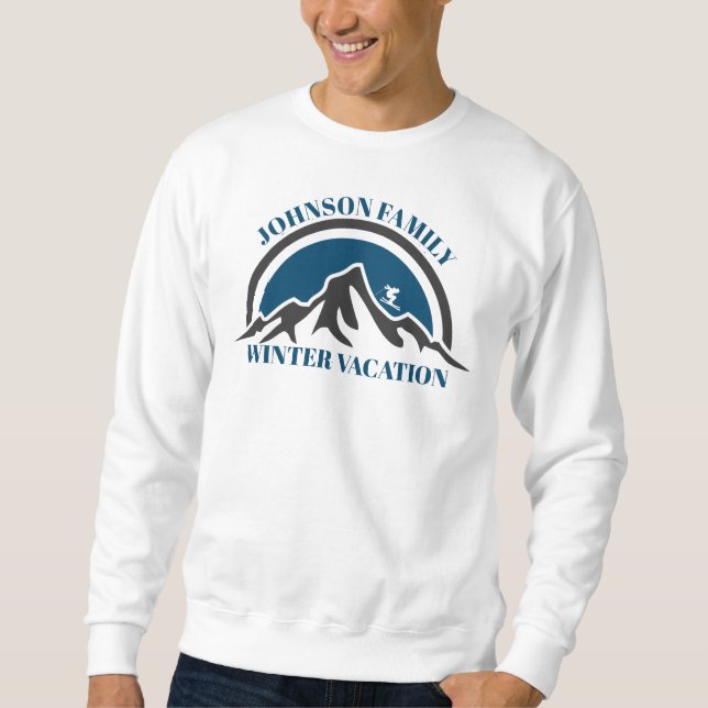 Anpassad familj vinterlov T-shirt Lång Ärmad Tröja (Framsida)
