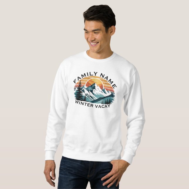 Anpassad familj vinterlov T-shirt Lång Ärmad Tröja (Hel framsida)