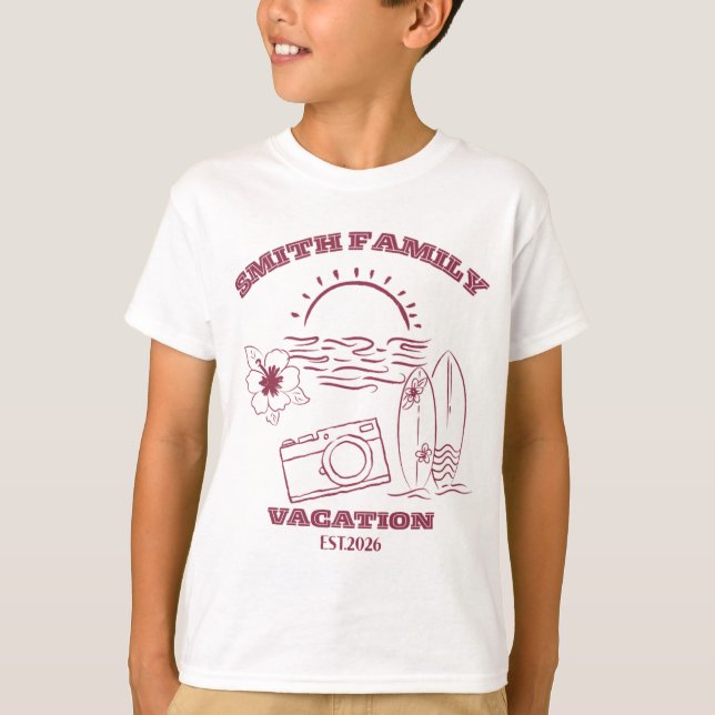 Anpassad familjeåterföreningsresa  t shirt (Framsida)