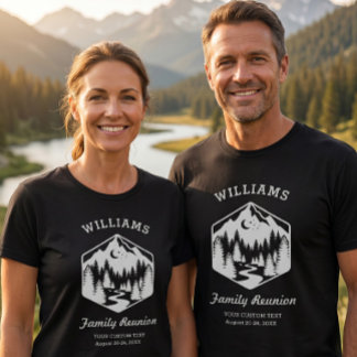 Anpassad familjeåterträff i bergen t shirt