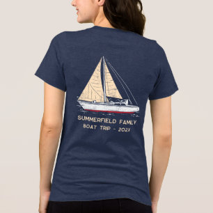 Anpassad familjebåttur med nautisk tema t shirt