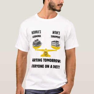 Anpassad familjedilemma: Lasagne kontra Tiramisuba T Shirt