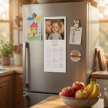 Anpassad familjefoto 2027 Magnetisk kalender