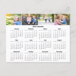 Anpassad familjefoto collage 2024 Månadskalender Vykort