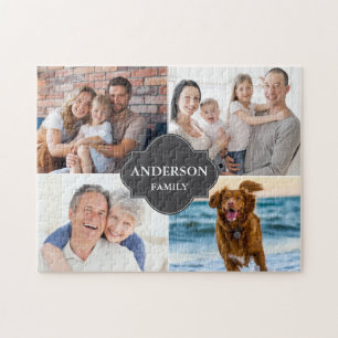 Anpassad familjefoto collage Personlig gåva Pussel