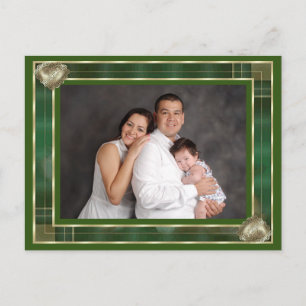 Anpassad familjefoto Grön antiklik ram DIY, ZYPI Vykort