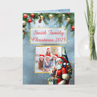 Anpassad familjefoto julkort kort