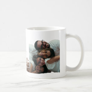 Anpassad familjefoto kaffemugg till mamma med kaff