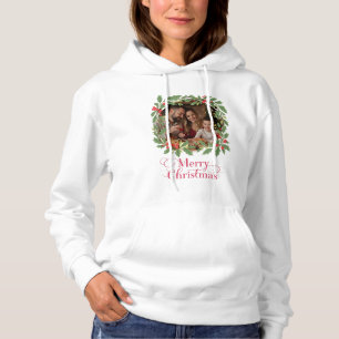 Anpassad familjefoto krans God Jul T Shirt