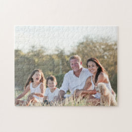Anpassad familjefoto lägg till foto stilrent perso pussel