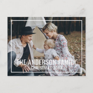 Anpassad familjefoto med familjenamn vykort