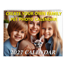 Anpassad familjefoto med husdjur 2027 Kalender | S