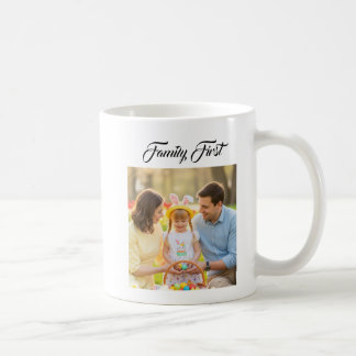 Anpassad familjefoto med personligt meddelande kaffemugg