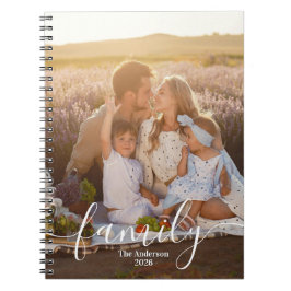 Anpassad familjefoto – Personlig efternamn Anteckningsbok