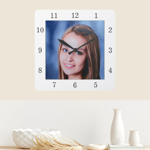 Anpassad familjefoto personlig väggklocka