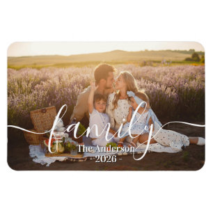 Anpassad familjefoto – Personligt efternamn Magnet