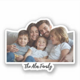 Anpassad familjefoto rolig ansiktsdekal | Personli Klistermärken