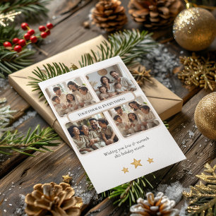 Anpassad familjefoto – Tillsammans är allt Julkort