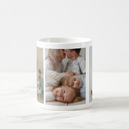 Anpassad familjefotocollage kaffemugg