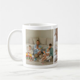 Anpassad familjefotocollage kaffemugg