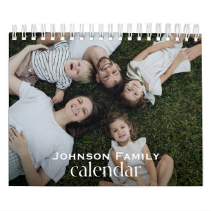 Anpassad familjefotocollage kalender