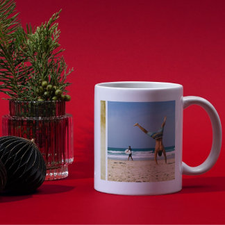 Anpassad familjegalleri med tre bilder kaffemugg