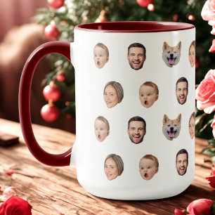 Anpassad familjemugg med foto, 4 foton mugg