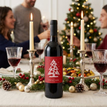 Anpassad familjenamn jul vins etikett