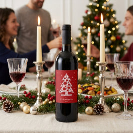 Anpassad familjenamn jul vins etikett