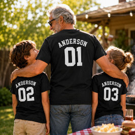 Anpassad familjenamn Pop-tröja för fars dag T Shirt
