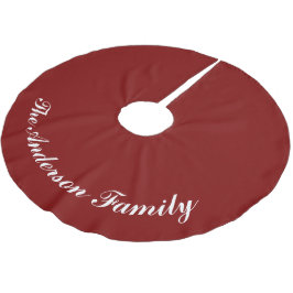 Anpassad familjenamn Röd julgran matt Julgransmatta Borstad Polyester